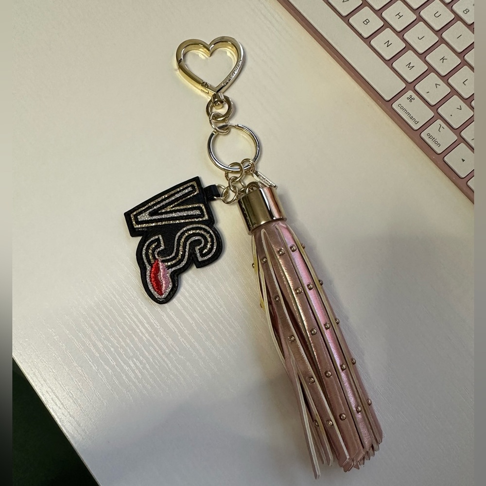 Victoria's Secret Pink and Gold Tassel Key Chain